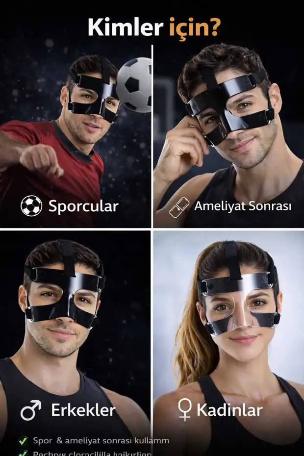 BURUN KORUYUCU RİNOPLASTİ FUTBOL BASKETBOL BURUN AMELİYATI SONRASI MASKE BURUN KORUYUCU RİNOPLASTİ FUTBOL BASKETBOL BURUN AMELİYATI SONRASI MASKE